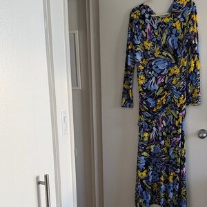 Vibrant Floral Long Sleeve Dress